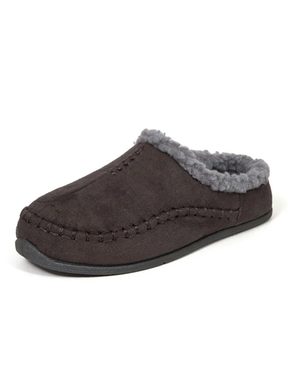 Deer Stags Kids Size 3 Moccasin Slippers Lil Nordic Charcoal Microsuede Vegan